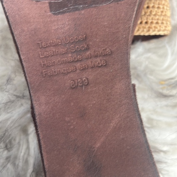 Jeffrey Campbell Flatform Brown & Natural Slides - Picture 3 of 6